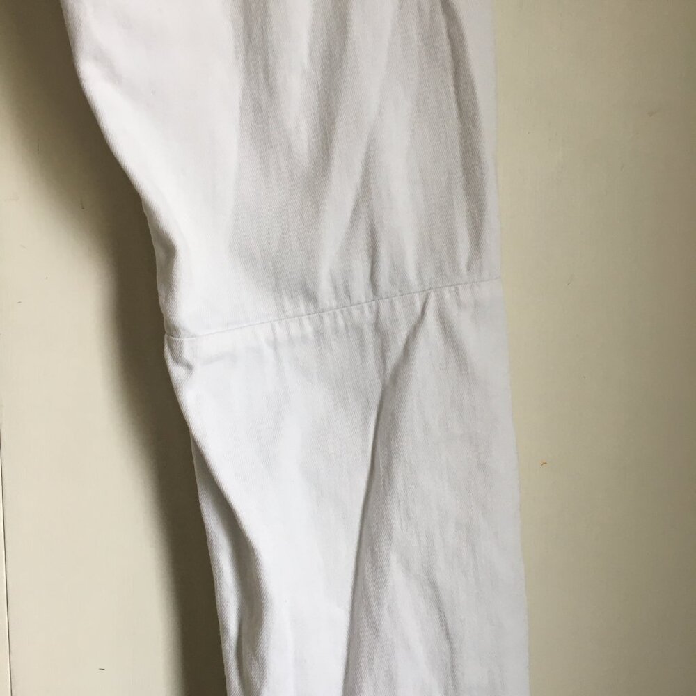 Uh Denim White Distressed Pintuck Stretch Skinny Jeans Size 32 - Picture 8 of 16